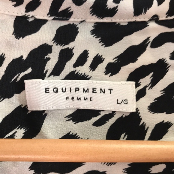 Equipment Slim Signature Cheetah Print Blouse Top - Picture 5 of 7